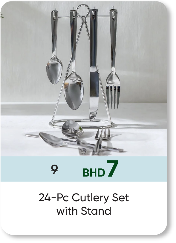 HSSB26-SD-24-Pc Cutlery Set w/Stand