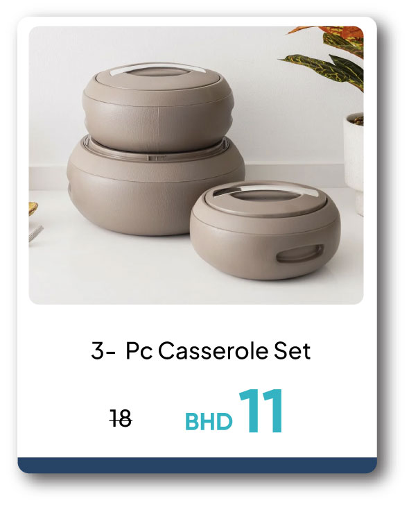 PWB26-SD-C- 3-Pc Casserole Set