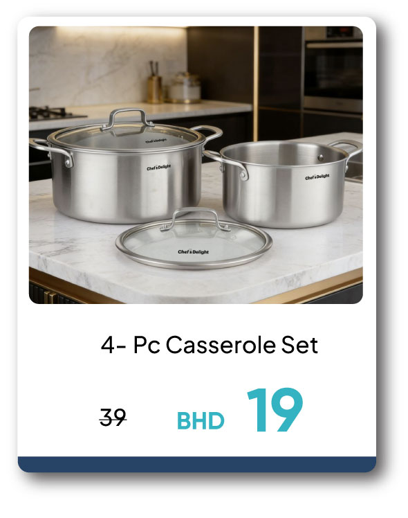 PWB26-SD-C-4-Pc Casserole Set