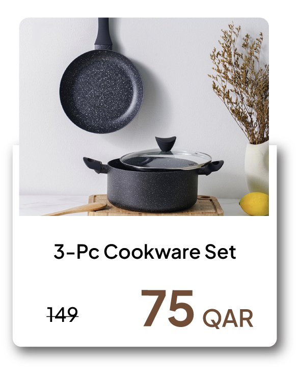 SOQ26-SDS-3-Pc Cookware Set