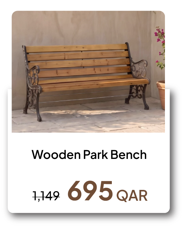 HFOQ26-SD-Wooden Park Bench