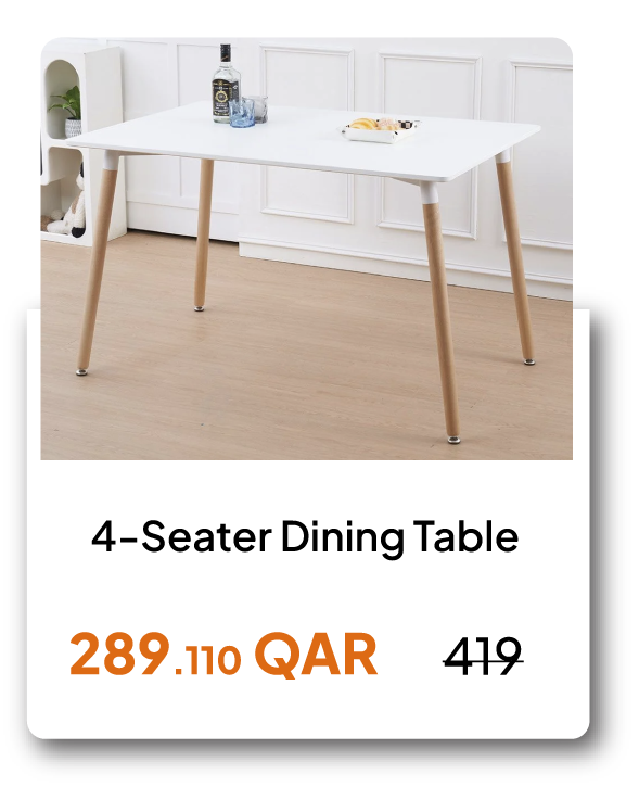 SSQ26-SDJ-4-Seater Dining Table 
