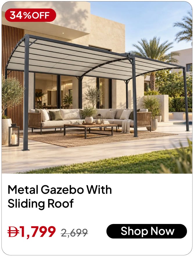 U26-OB-Metal Gazebo w/Sliding Roof