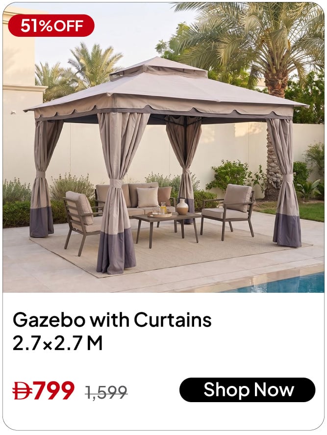 U26-OB-Gazebo with Curtains